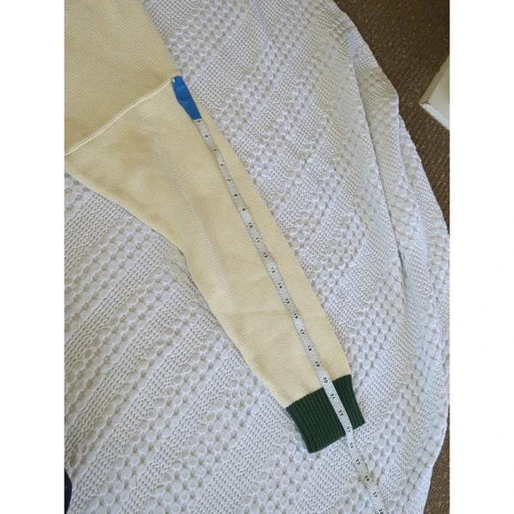 Tombolo The Angler Sweater Knit Pullover Cream Green Sz Large - Picture 6 of 9